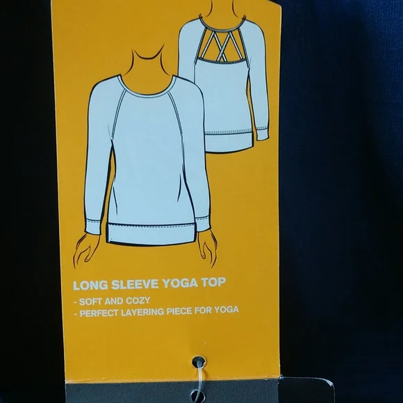 BLACK, not blue, Avia long sleeve yoga top xxl/ 2xg (20) BLACK - Picture 7 of 8